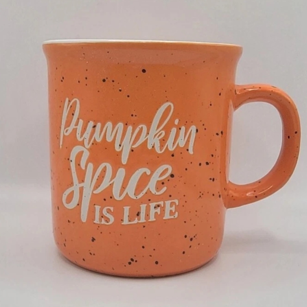 Orange Pumpkin Spice Is Life Coffee Tea Mug  Fall Halloween Thanksgiving Holiday